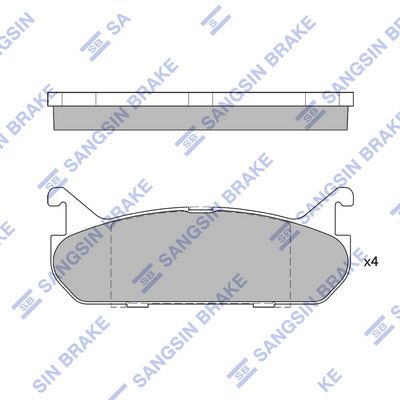 Колодки тормозные задние SANGSIN SP1526