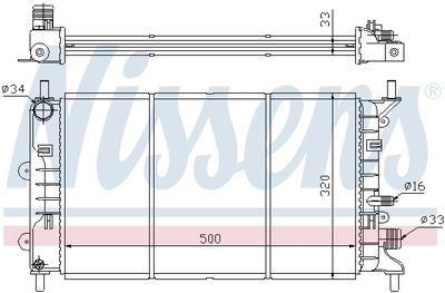Радиатор системы охлаждения NISSENS 621621