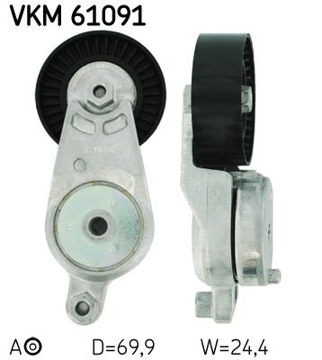 Ролик поликлинового ремня натяжной SKF VKM61091