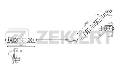 Шланг тормозной задний левый Zekkert BS9324