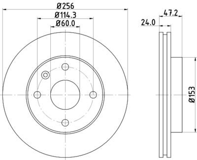 Диск тормозной передний Nisshinbo ND6009