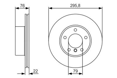 Диск тормозной передний BOSCH 0986479R72