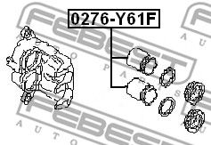 Поршень суппорта тормозного переднего FEBEST 0276Y61F