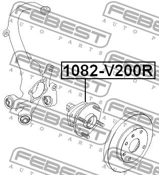Ступица задняя FEBEST 1082V200R
