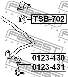 Втулка стабилизатора переднего FEBEST TSB702