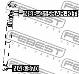 Втулка заднего амортизатора комплект FEBEST NSBG15RARKIT