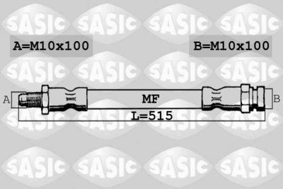 Шланг тормозной передний SASIC 6600055