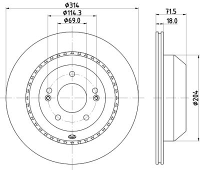 Диск тормозной задний Nisshinbo ND6106K