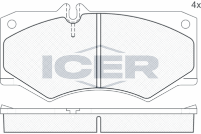 Колодки тормозные дисковые ICER 140405