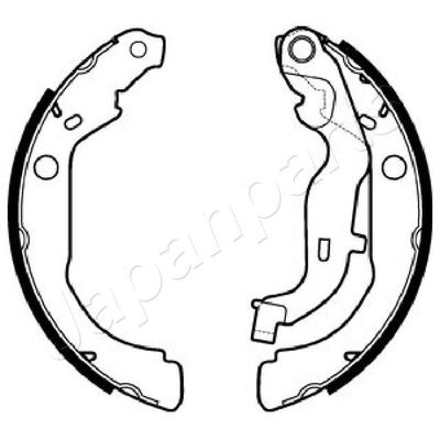 Колодки тормозные задние барабанные JAPANPARTS GF020AF