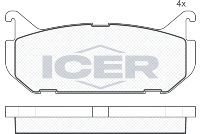 Колодки тормозные дисковые ICER 181110