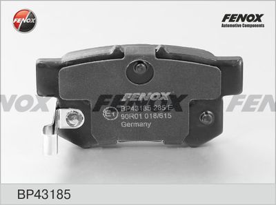 Колодки тормозные дисковые FENOX BP43185