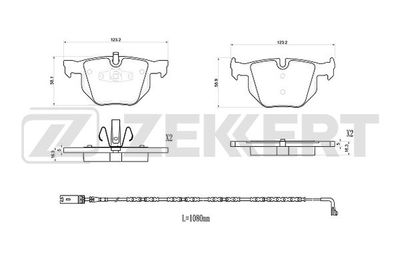 Колодки тормозные дисковые задние Zekkert BS1196