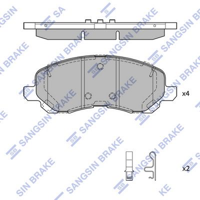 Колодки тормозные передние SANGSIN SP4277