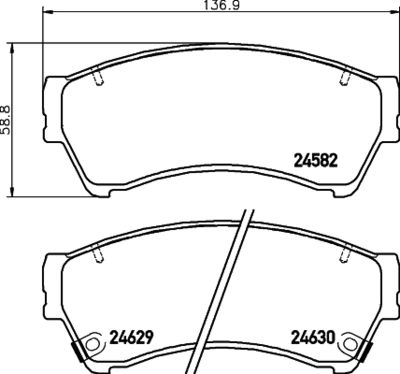 Колодки тормозные дисковые передние Nisshinbo NP5017