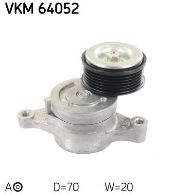 Ролик поликлинового ремня натяжной SKF VKM64052