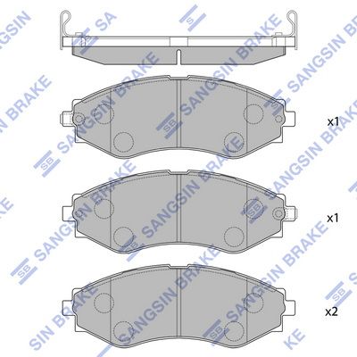 Колодки тормозные дисковые SANGSIN SP1103