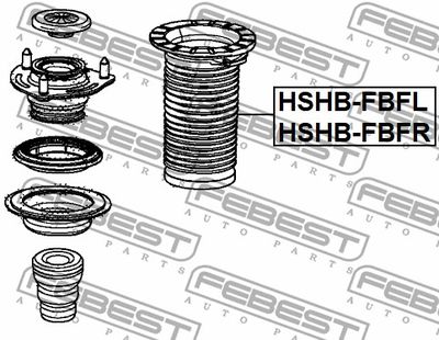 Пыльник переднего амортизатора FEBEST HSHBFBFR