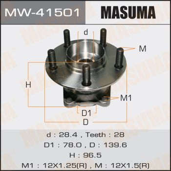 Ступица задняя Masuma MW41501