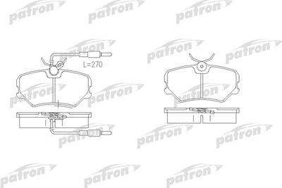 Колодки тормозные дисковые PATRON PBP540