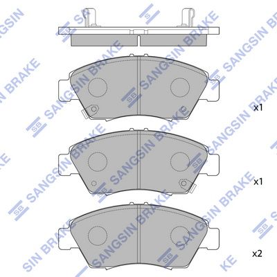 Колодки тормозные дисковые SANGSIN SP1221