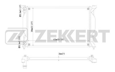 Радиатор охлаждения двигателя Zekkert MK1430