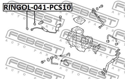 Кольцо уплотнительное FEBEST RINGOL041PCS10