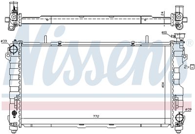 Радиатор системы охлаждения NISSENS 61005