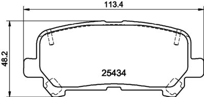 Колодки тормозные дисковые задние Nisshinbo NP8043
