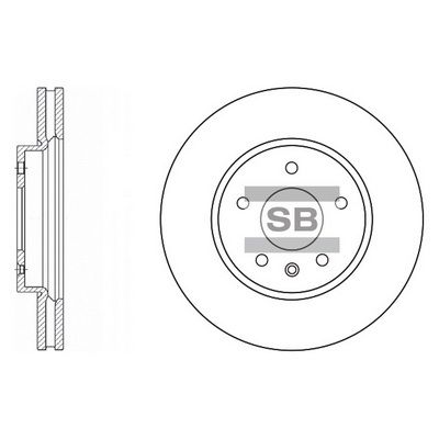 Диск тормозной передний вентилируемый SANGSIN SD3019