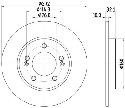 Диск тормозной задний Nisshinbo ND6102K