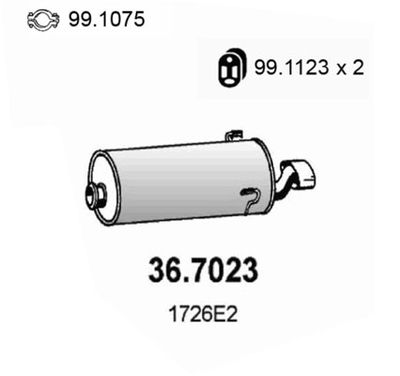 Глушитель задняя часть POLMOSTROW 17584