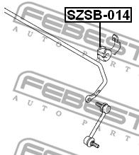 Втулка стабилизатора заднего FEBEST SZSB014