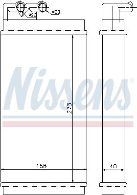 Радиатор отопителя NISSENS 70230
