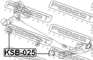 Сайлентблок задней балки FEBEST KAB025