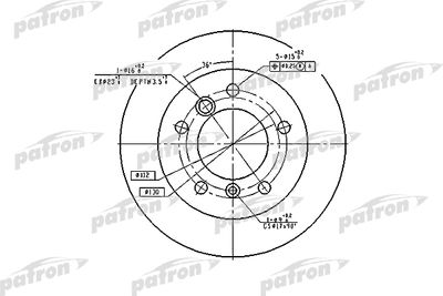 Диск тормозной задний PATRON PBD4088