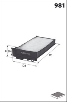 Фильтр салона MECAFILTER EKR7270