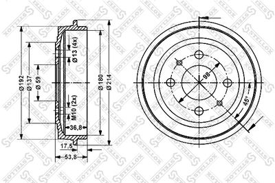 Барабан тормозной STELLOX 60252309SX
