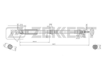 Шланг тормозной Zekkert BS9420