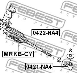Наконечник рулевой FEBEST 0421NA4