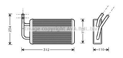 Радиатор отопителя AVA FDA6215