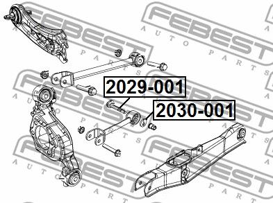 Болт с эксцентриком FEBEST 2029001
