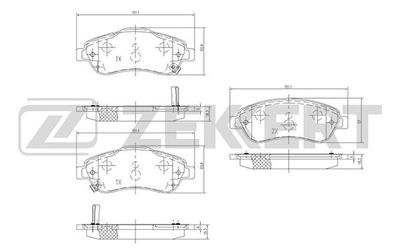 Колодки тормозные дисковые передние Zekkert BS1753