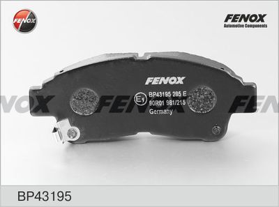 Колодки тормозные дисковые FENOX BP43195