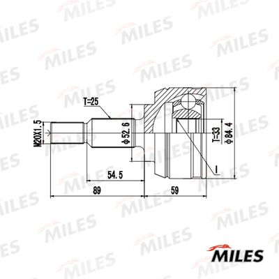 ШРУС наружный Miles GA20725