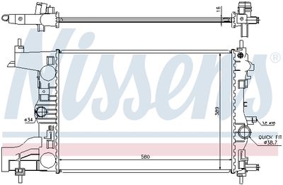 Радиатор системы охлаждения NISSENS 630727