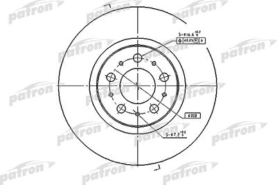 Диск тормозной передний PATRON PBD4053