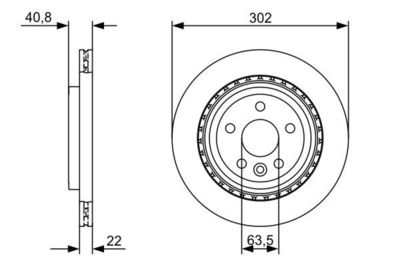 Диск тормозной задний BOSCH 0986479398