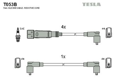 Провода зажигания TESLA T053B