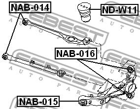 Сайлентблок FEBEST NAB016